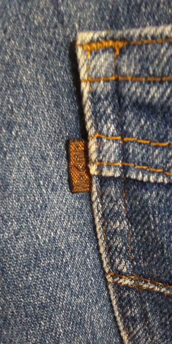Vintage 1970s Big "E" Brown Tab Levi's Denim
