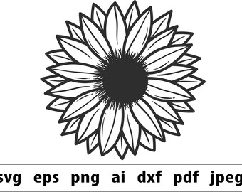 Sunflowers Svg Etsy