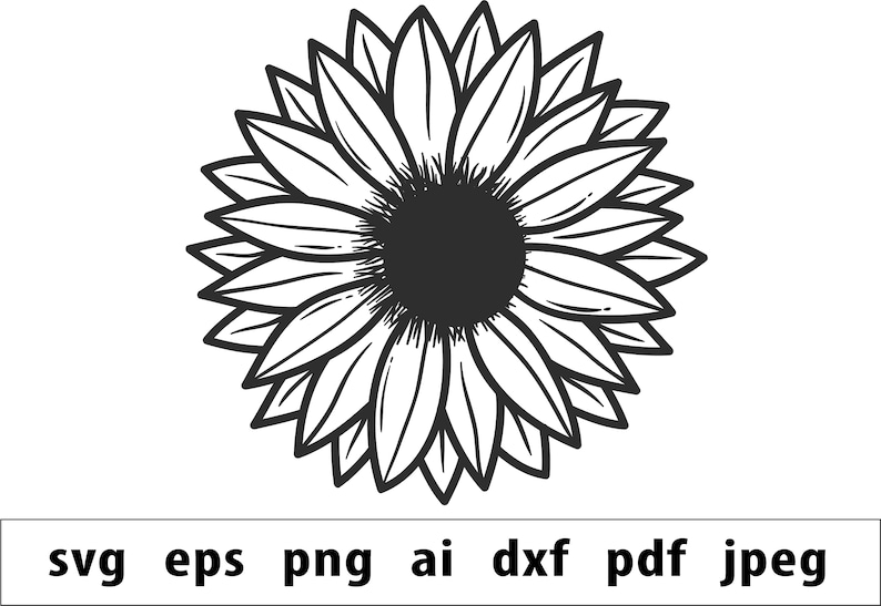 Download Sunflower SVG Digital Download Clipart PNG Layered flower ...