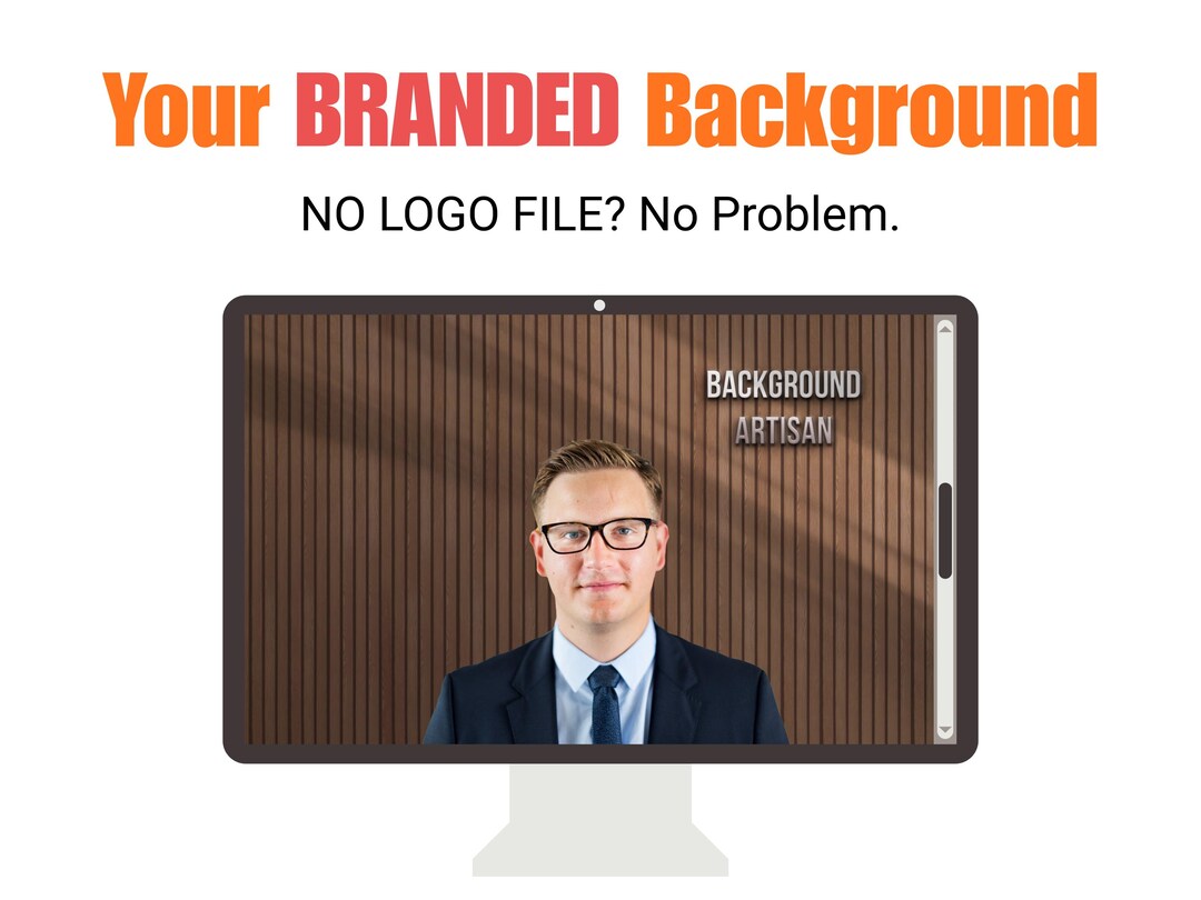 Custom Branded Logotype Background / Branded Virtual Background for ...