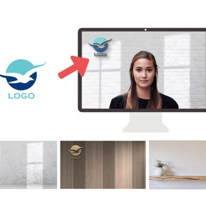 Custom Zoom Background with 3D Realistic Logo / Branded Virtual Background for Zoom, Google Meet, Teams