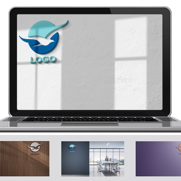 Custom Zoom Background with 3D Logo / Branded Virtual Background for Zoom, Google Meet, Teams