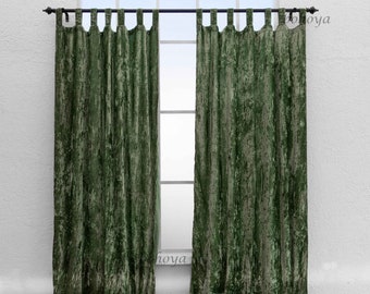 Sage Green Velvet Curtains Living Room Velvet Curtain Dining Room Curtains Bedroom Curtain Custom Window Curtain Panels Blackout Curtains