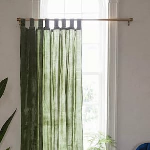 Sage Green Velvet Curtains Luxe Velvet Curtain Custom Window Curtain Panels Blackout Curtains Dining Room Curtains Bedroom Curtains Boho