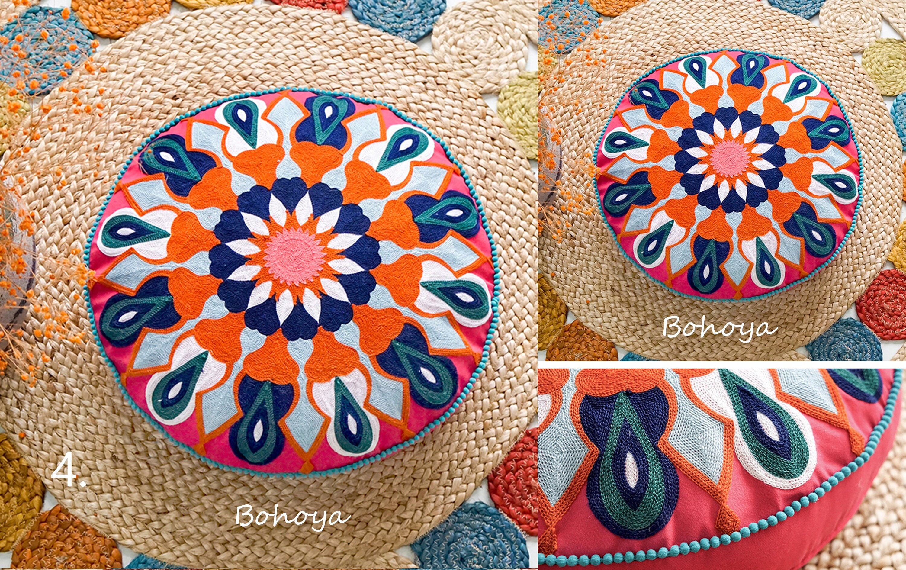 Handmade Floor Cushion Hippie Throw Pillow Bohemian Meditation Etsy