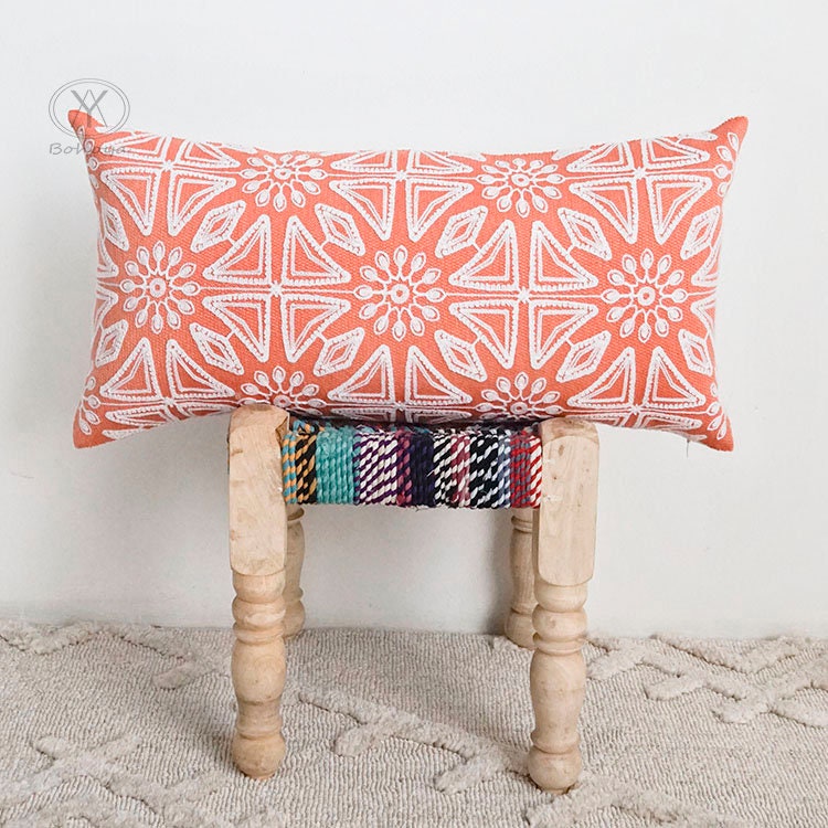 Zea Embroidered Lumbar Pillow