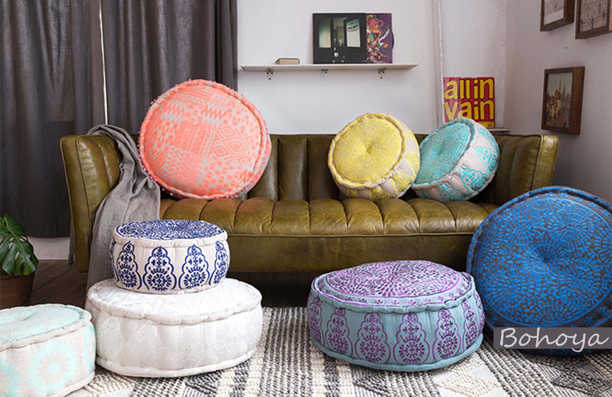 Stackable top floor cushions