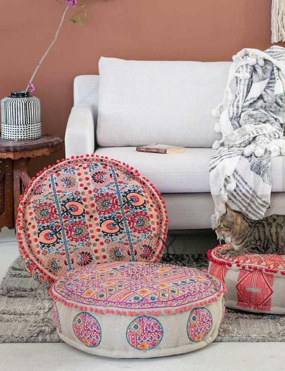 Pillow pouf ottoman deals