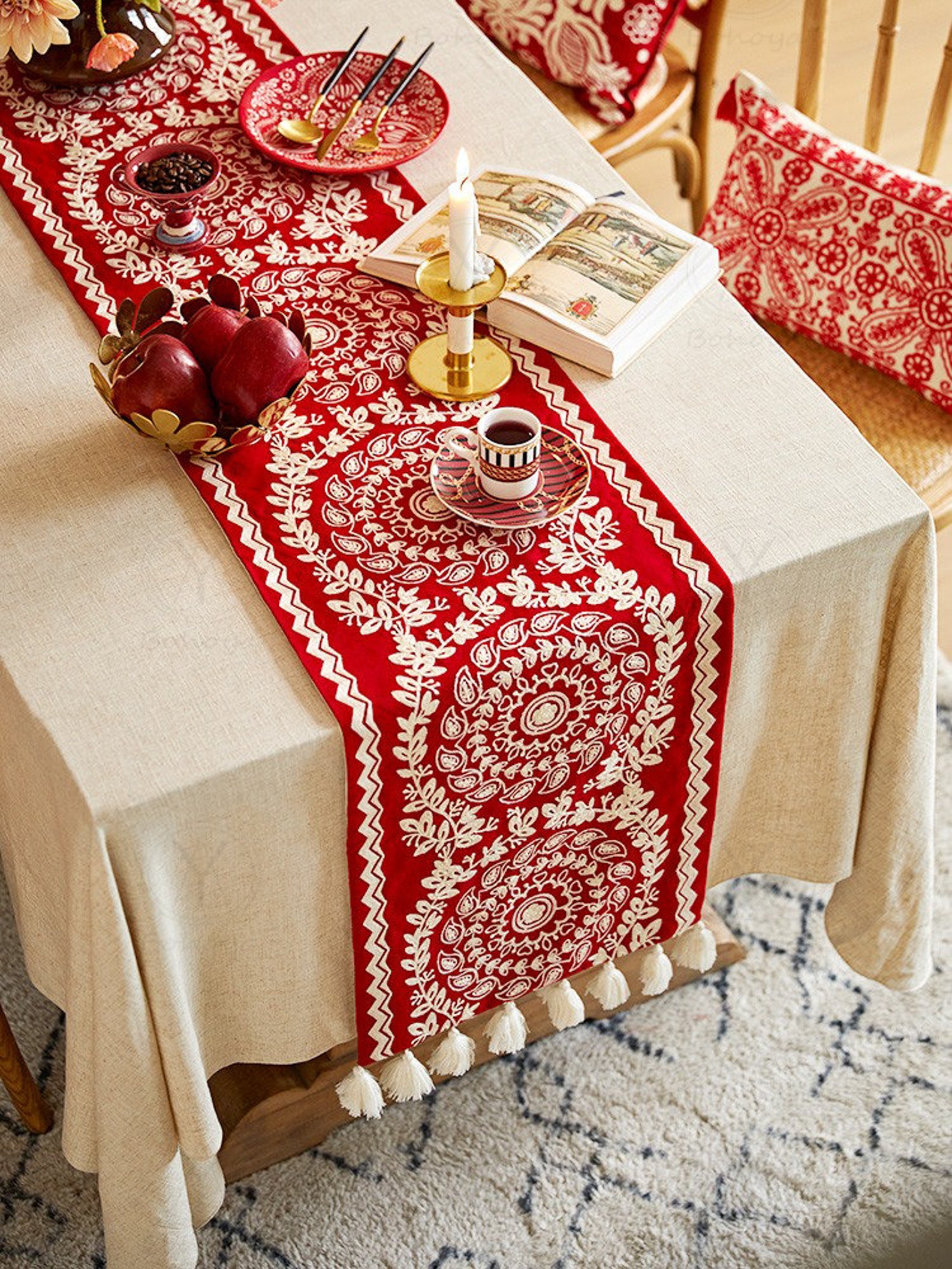 Velvet Table Runner Event Centerpiece runner reception decor Etsy