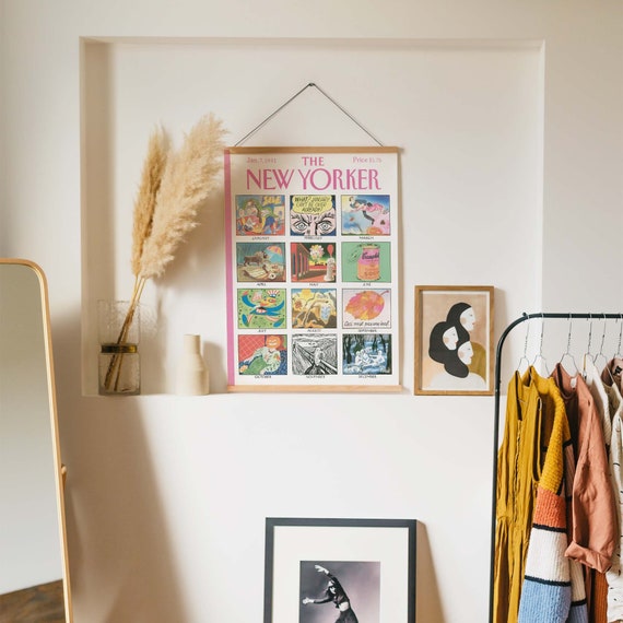 New Yorker Magazine Poster Jan 1991, Calendar New Yorker Magazine Cover,  the New Yorker, Mid Century Wall Art, Digital Download - Etsy Denmark