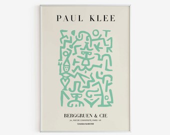 Paul Klee - Paul Klee Poster, Ausstellungsplakat, Paul Klee Kunstwerk, Museumsplakat, Ausstellungswandkunst, Grüne Wandkunst, Digitaler Download