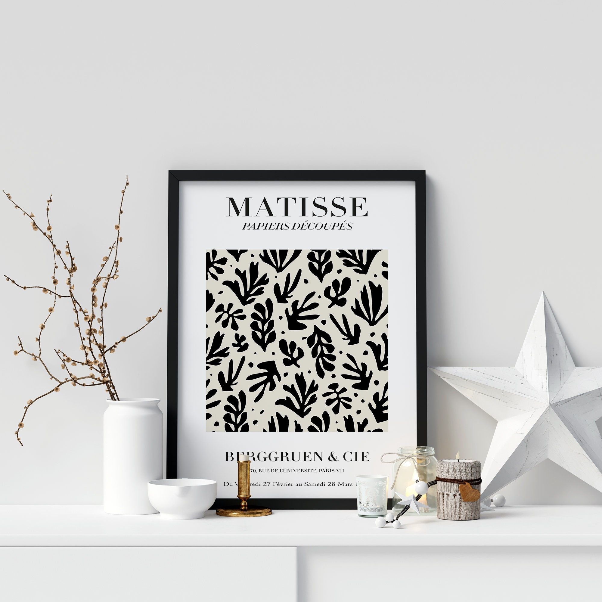 Papiers Decoupes (Black) - Henri Matisse (Framed) – NIKU HOUSE