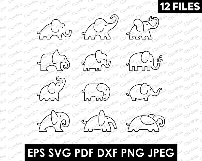 Free Free 257 Elephant Outline Svg SVG PNG EPS DXF File