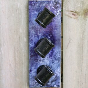 Purple Watercolor 3 Bottle Wall-Mount Industrial Wine Rack | Pipe Bottle Holder | Wine Bottle Display | Industrial Pipe | Wine Wall Rack