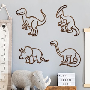 Dinosaur wall decor adult, Wood dinosaur outline, Dinosaur wood wall art, Dinosaur wall decor boys, Dinosaur decorations for room