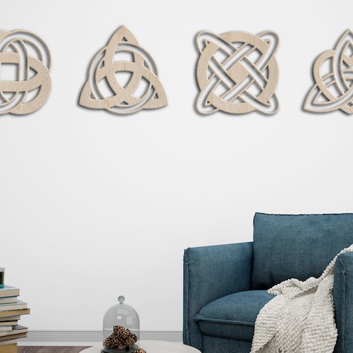 Celtic Knot Design Printable Wall Art Turqoise & Brown Set of Etsy