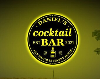 Custom bar signs for home bar, Neon bar sign, Bar led light sign, Personalized bar sign, Home bar neon sign, Bar neon sign custom
