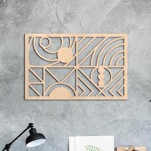 Mid century wall panel, Frank lloyd wright wall art, Mid century wood wall art, Geometric wood wall art, Abstract wood wall art