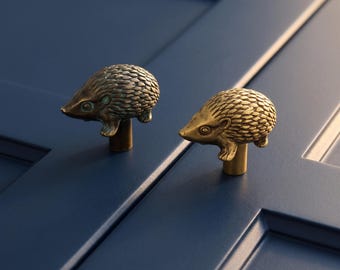 Ladegrepen met egelmotief, kastknoppen met dierenprint, meubelbeslag in bosstijl, rustieke ladeknoppen, decoratie voor de kinderkamer