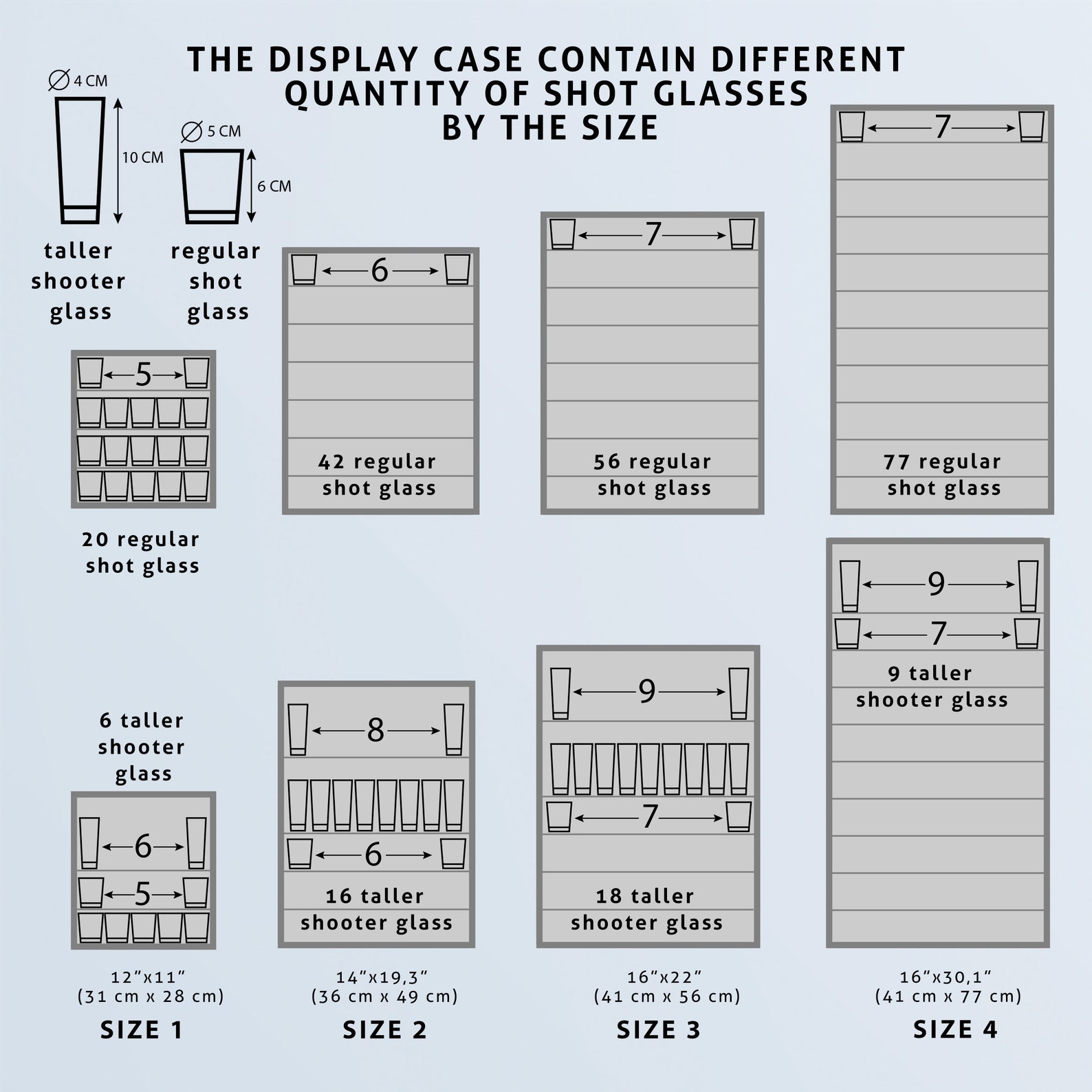 Shot Glass Display Case With Led Shot Glass Display Shelf Etsy