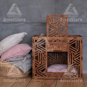 Wooden dog house, Dog kennel crate, Wooden cat house, Wooden dog kennel, Dog furniture bed, Dog crate indoor, Dog crate furniture