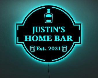 Bar neon sign custom, Personalized bar sign, Martini bar sign, Home bar neon sign, Bar led sign vintage, Bar led lights, Custom bar sign