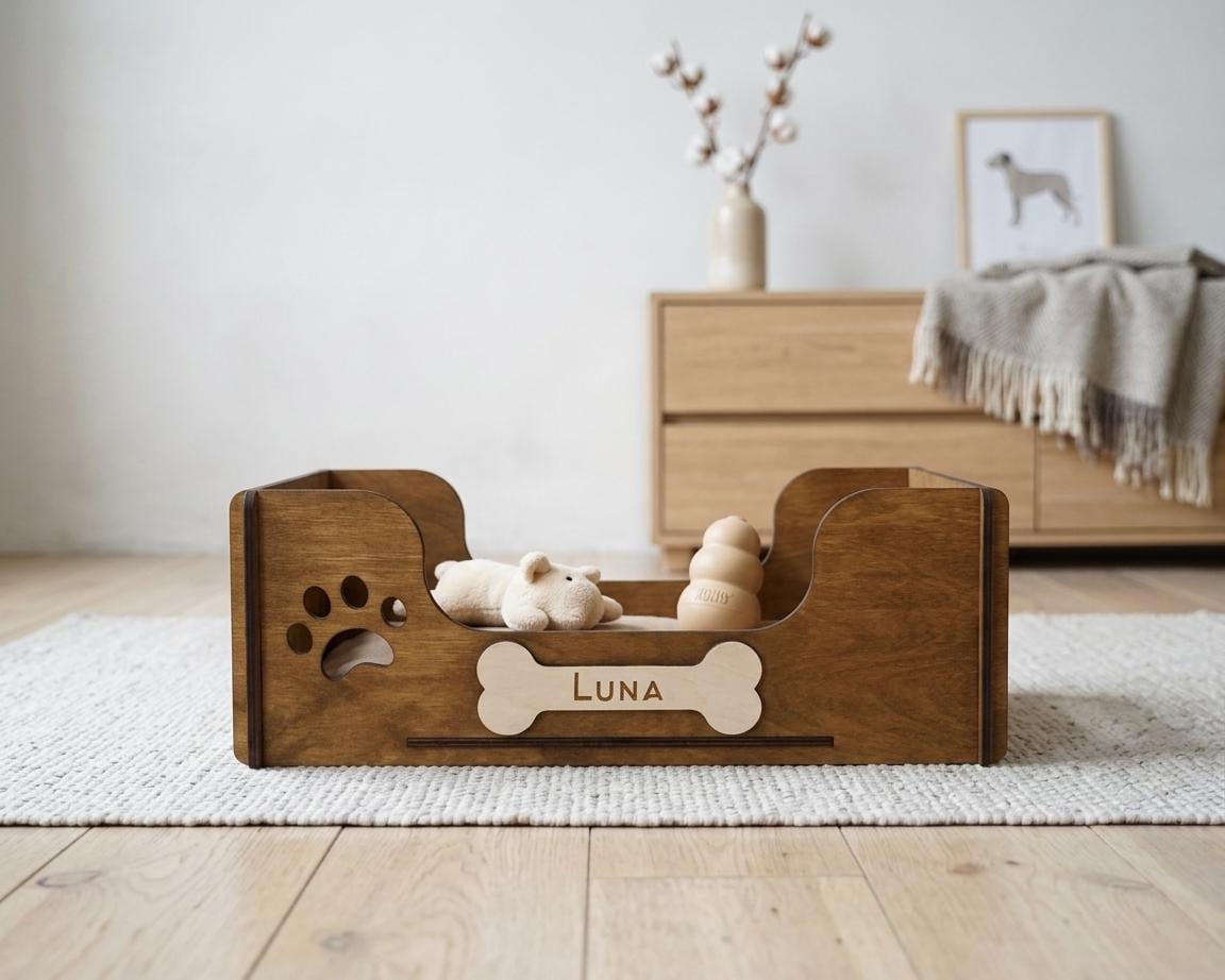 Personalized Dog Toy Basket, Custom Pet Storage Bin, Wooden Dog Toy Organizer, Puppy Toy Organizer, Dog Toy Bin, Wooden Puppy Organizer