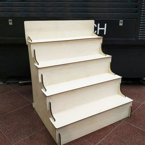 Display stand for craft show, Craft show display shelf, Wood display shelves, Retail table display, Collectibles display shelf