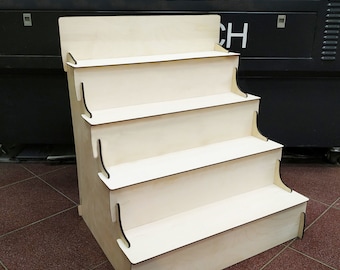 Display stand for craft show, Craft show display shelf, Wood display shelves, Retail table display, Collectibles display shelf