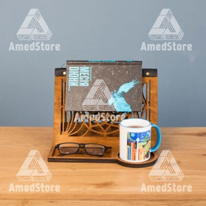 Triangle book stand, Book Valet, Book Holder Stand for Reading, wooden book stand, book holder stand, Bookmark holder, Book page holder