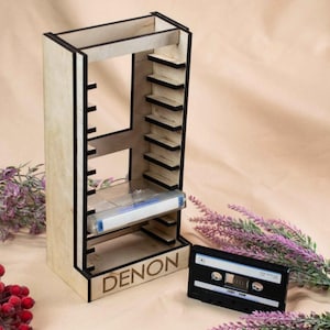 Cassette storage, Cassette stand, Cassette tape holder, Cassette tape storage, Audio cassette tape, Cassette tape, Cassette organizer