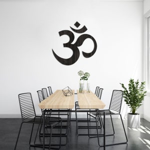 Om sign, Om wall decor, Om cutout, Om symbol, Yoga studio decor, Om wall art, Buddha meditation sign, Hinduism sign, Indian wall hanging