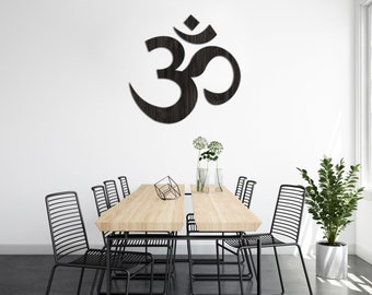 Grote Om Wall Decor, Om Wall Art, Om Wood Cutout, Om Wooden, Wood Om Wall, Laser Cut Wood Wall Decor