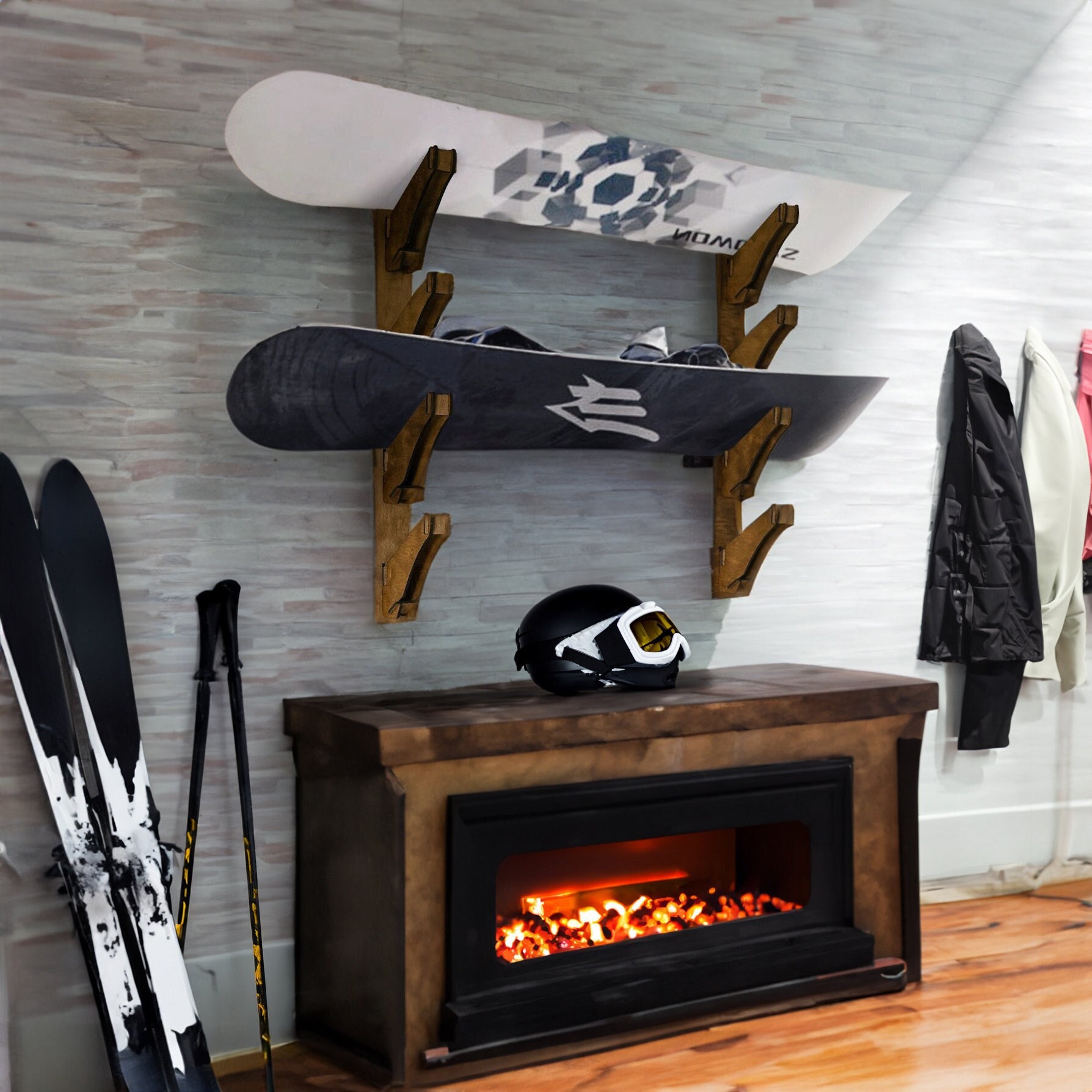 Snowboard Wall Hanger, Snowboard Holder, Snowboard Wall Mount ...
