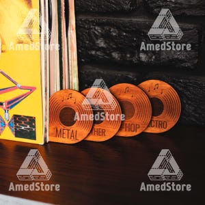 Divisores de discos de madera por género, Pestañas para discos de vinilo, Separadores de discos, Almacenamiento de LP, Divisor de LP, Divisor de vinilo, Organizador de discos de vinilo, Almacenamiento de vinilo