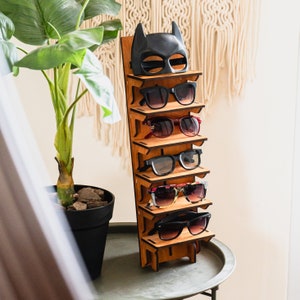 Glasses holder for desk, Sunglasses shelf, Eyeglasses storage, Sunglasses rack, Sunglasses display organizer, Sunglasses display stand