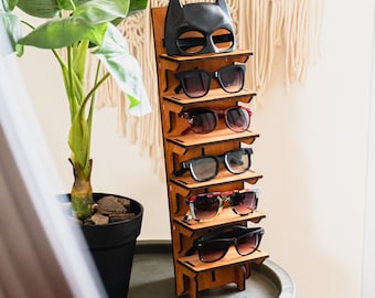 Glasses holder for desk, Sunglasses shelf, Eyeglasses storage, Sunglasses rack, Sunglasses display organizer, Sunglasses display stand