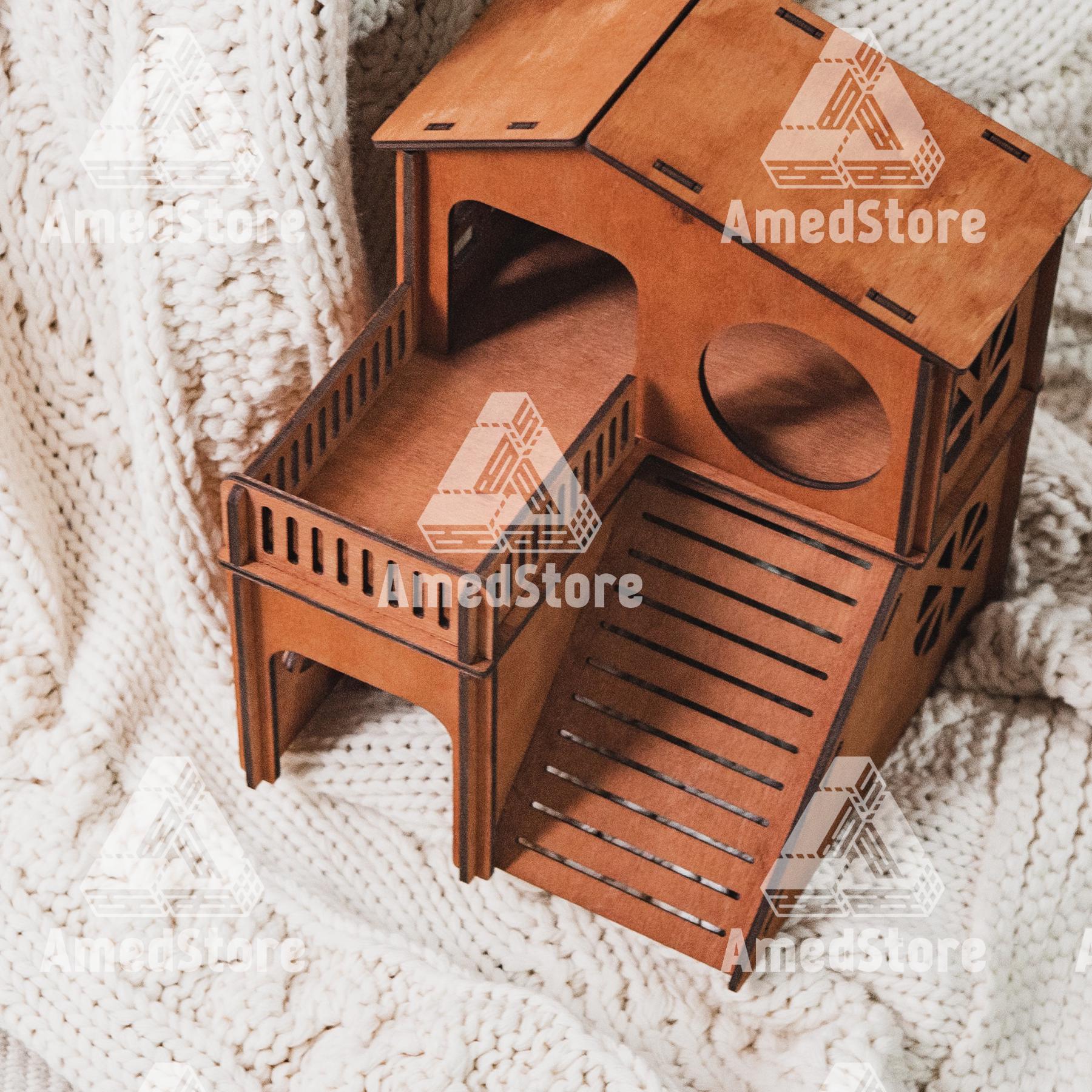 Wood Hamster Hide, Hamster Castle, Hamster Hideout, Hamster Furniture ...