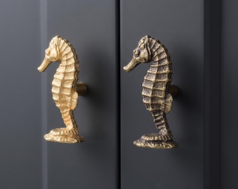 Ladegrepen met zeepaardjesmotief, kastgrepen in kuststijl, maritieme kastgrepen, nautisch meubelbeslag, oceaandecoratie, knoppen voor strandhuizen