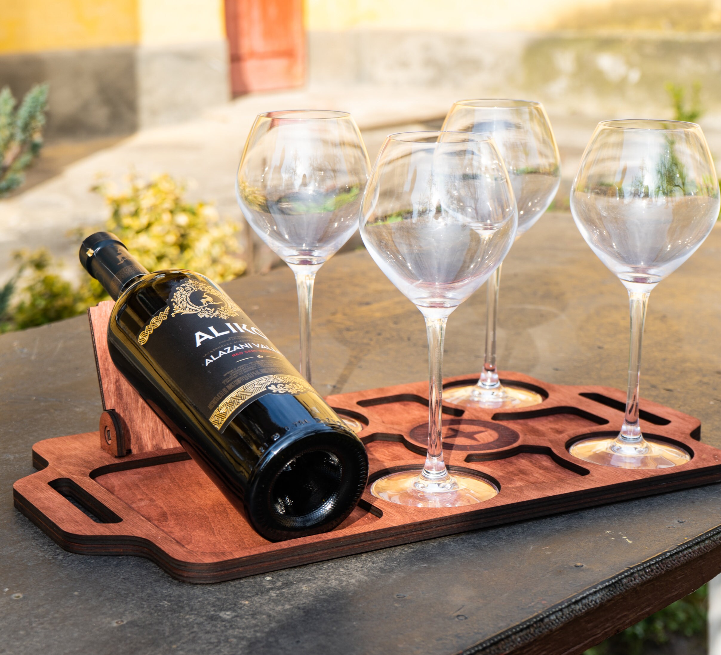 Wine flight caddy hot sale