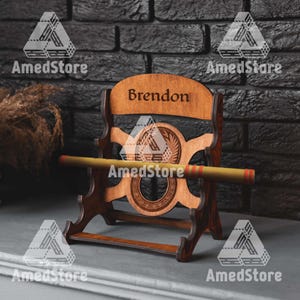 Wooden flute stand, Flute holder, Whistle stand, Flute organizer, Flute storage, Flute display, Whistle holder, Instrument stand