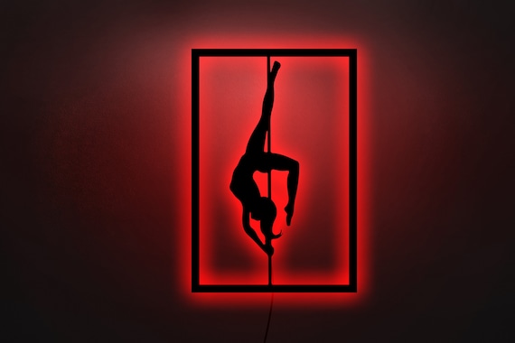 Pole Dance Neon Sign Pole Dance Led Light Pole Dance Wall Art