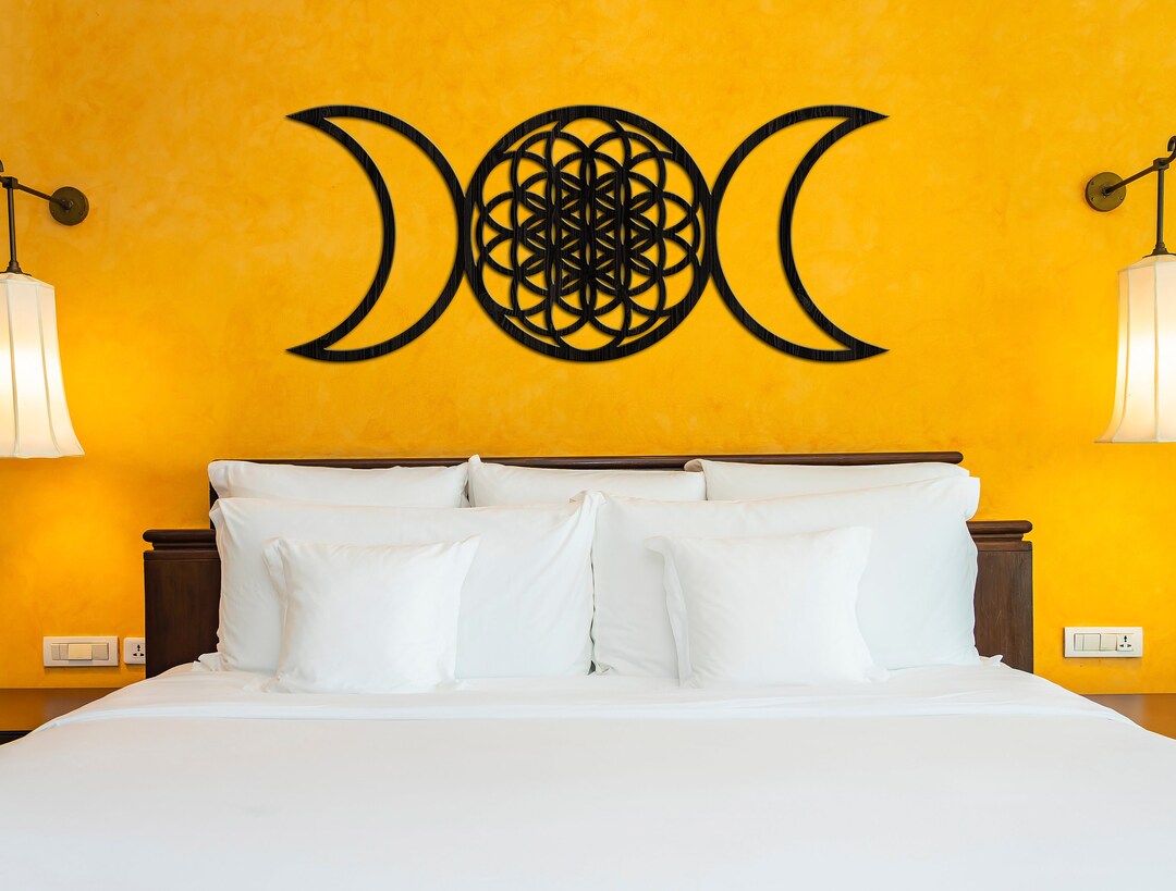 Triple Moon Wall Decor Triple Moon Wall Hanging Triple Moon Etsy