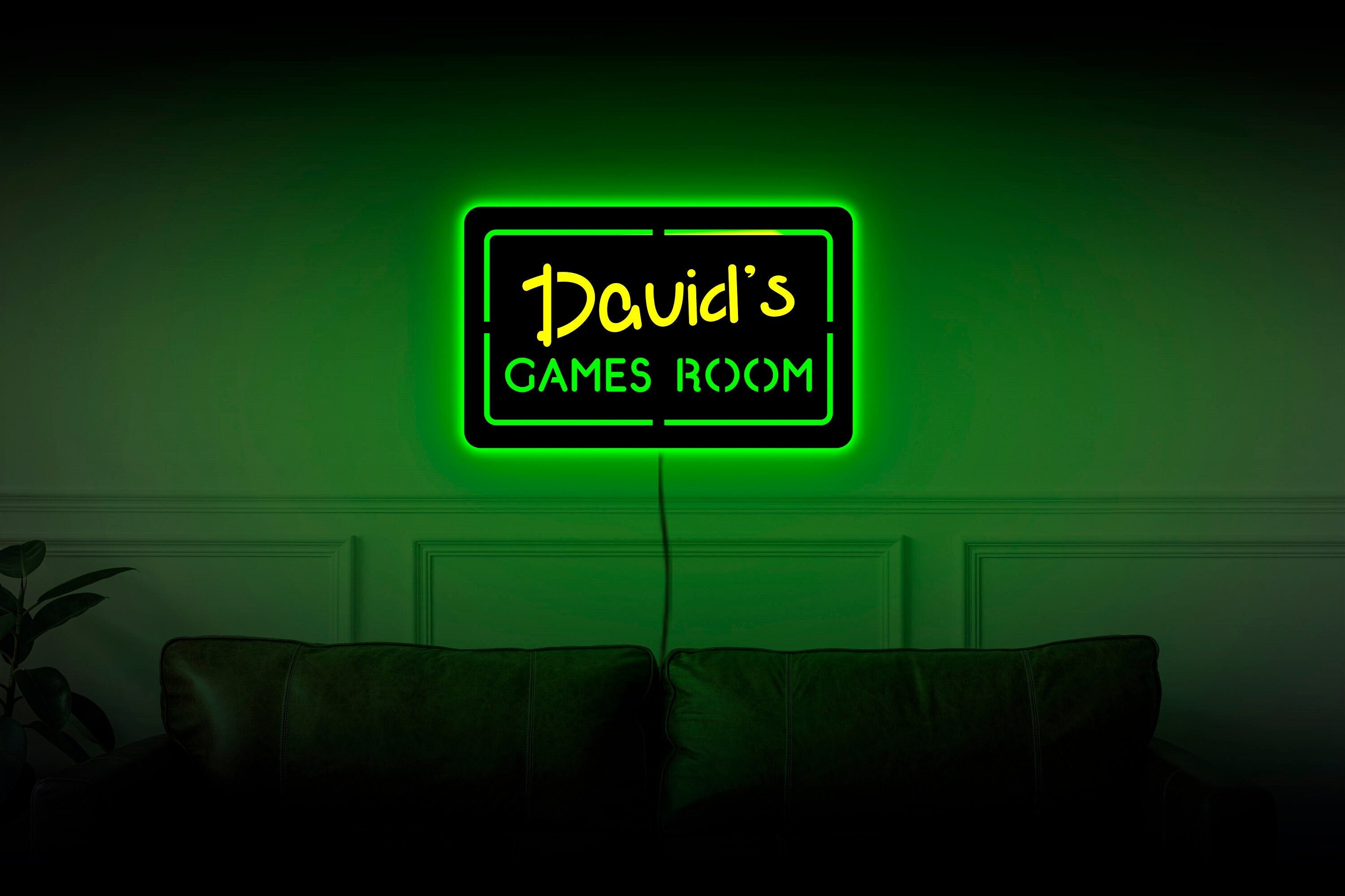Custom Gamer Room Sign Game Room Led Sign Game Room Neon Etsy