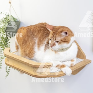 Custom cat bed, Cat floating shelf, Cat perch wall, Cat climb wall, Cat bed furniture, Cat bed wall mounted, Cat wall furniture, Cat shelf