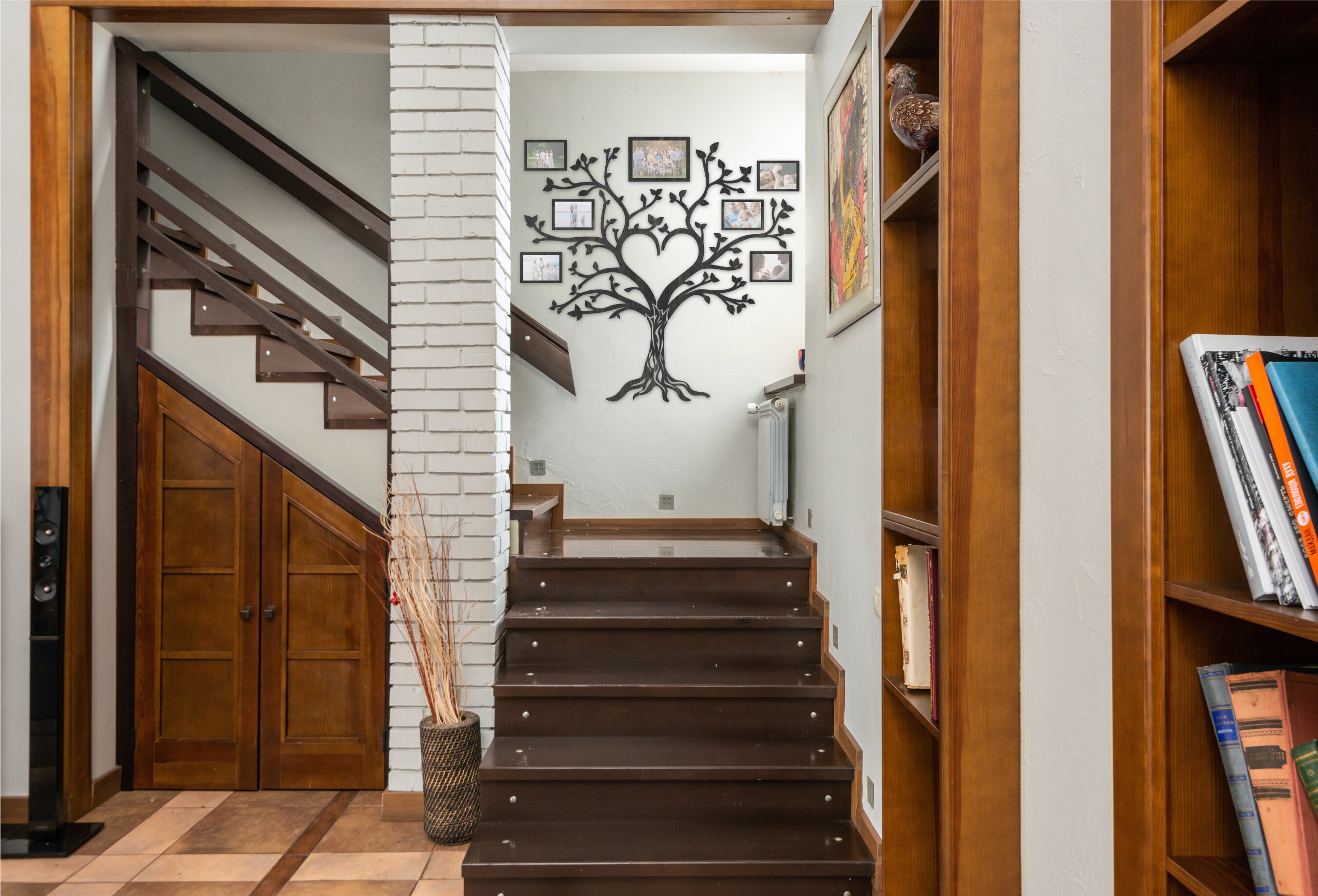 Family Tree Wall Art With Hearts Family Tree Wall Decor With - Etsy