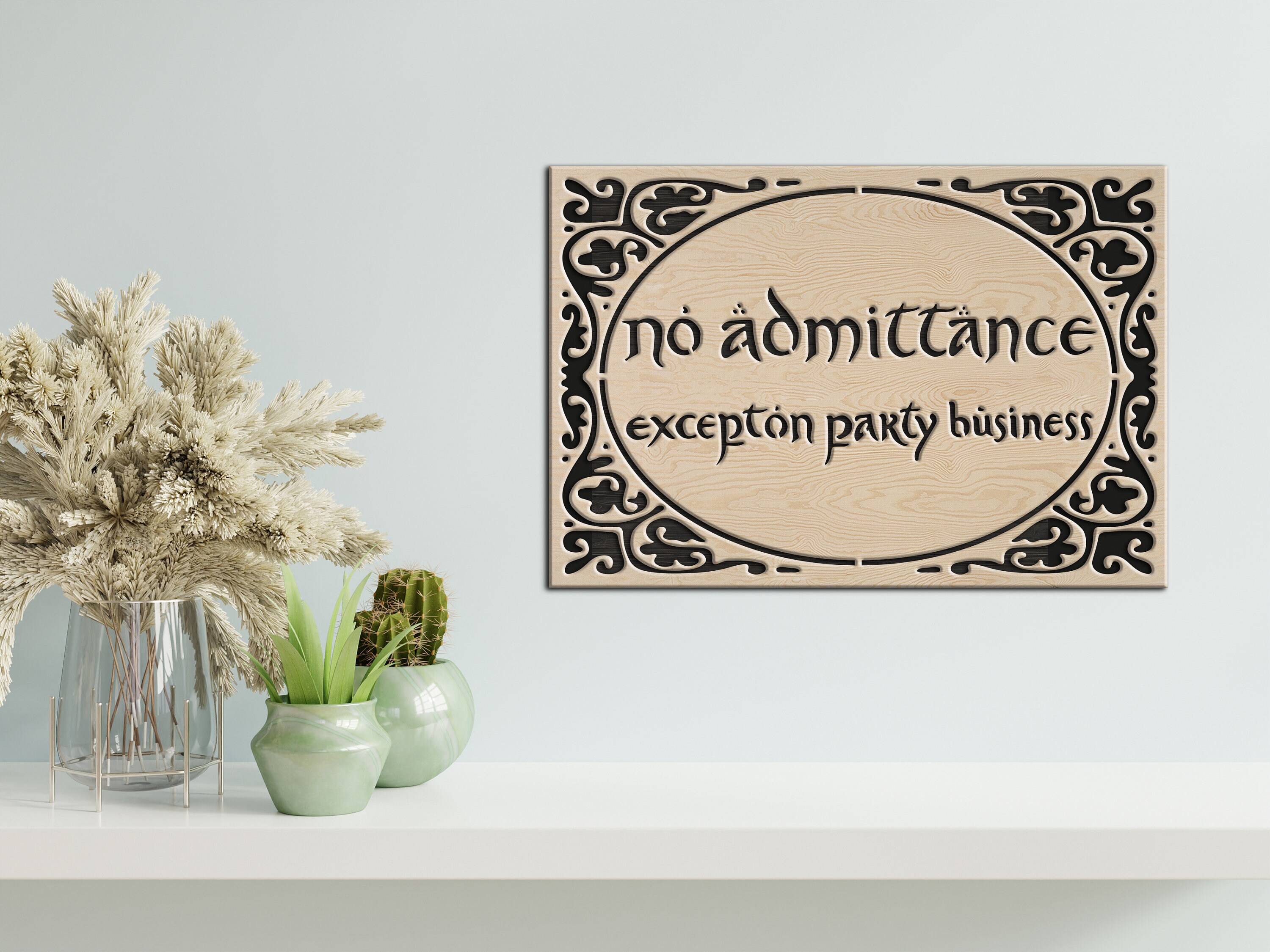 No admittance except on party business sign Wood sign Wood | Etsy