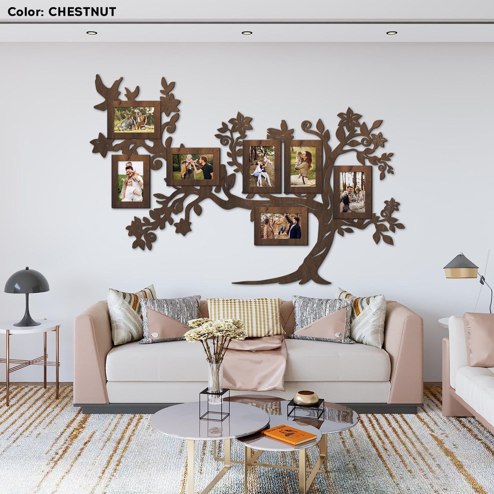 Family Tree Wall Art Wood, Family Tree Wall Art With Photos, Family ...