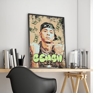 Central Cee Poster Art Print, Graffiti Style, Cench