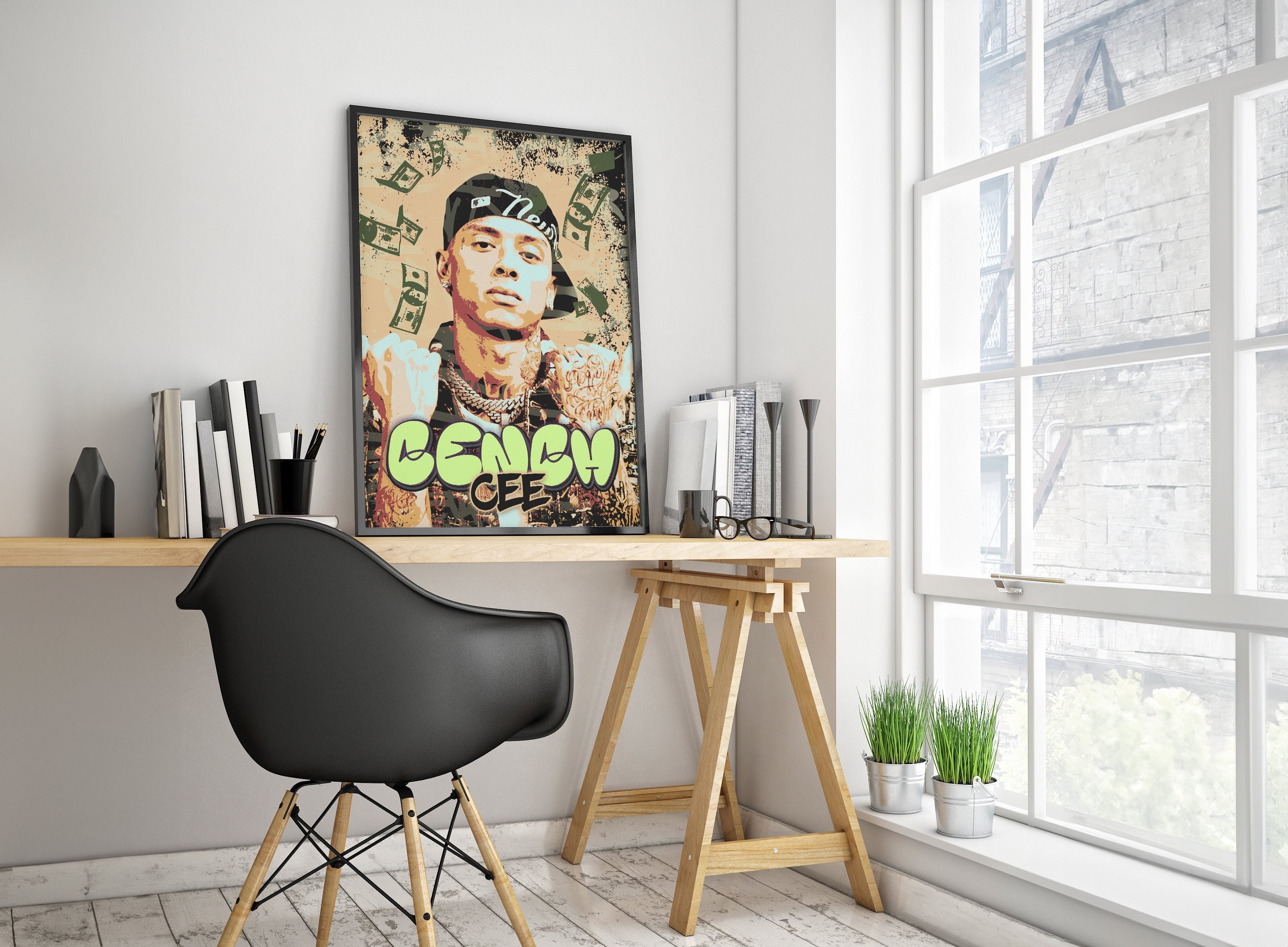 Poster Central Cee Sur Toile 60x90 Cm - Décoration Murale Vintage, Style Sans Cadre Pour Salon Ou Chambre